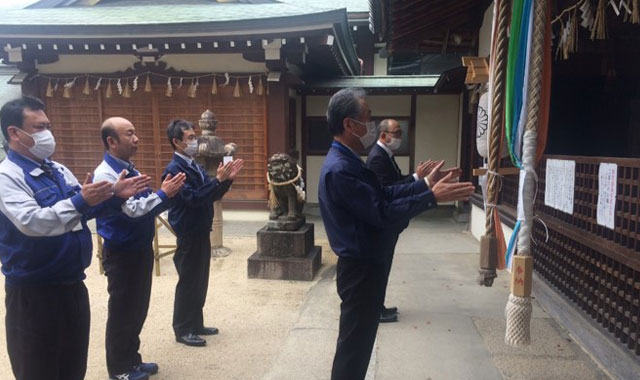 柴籬神社にて安全祈願祭が執り行われました。
