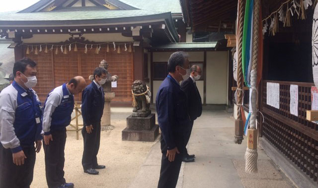 柴籬神社にて安全祈願祭が執り行われました。