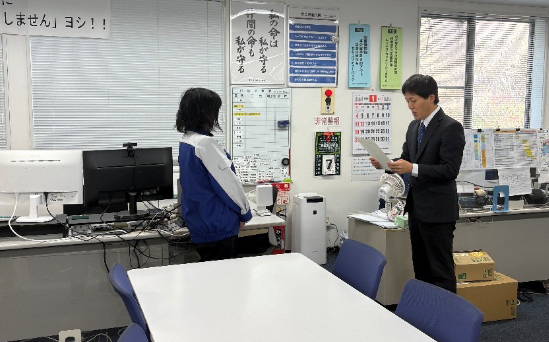 NTT和歌山支店長様より感謝状を拝受